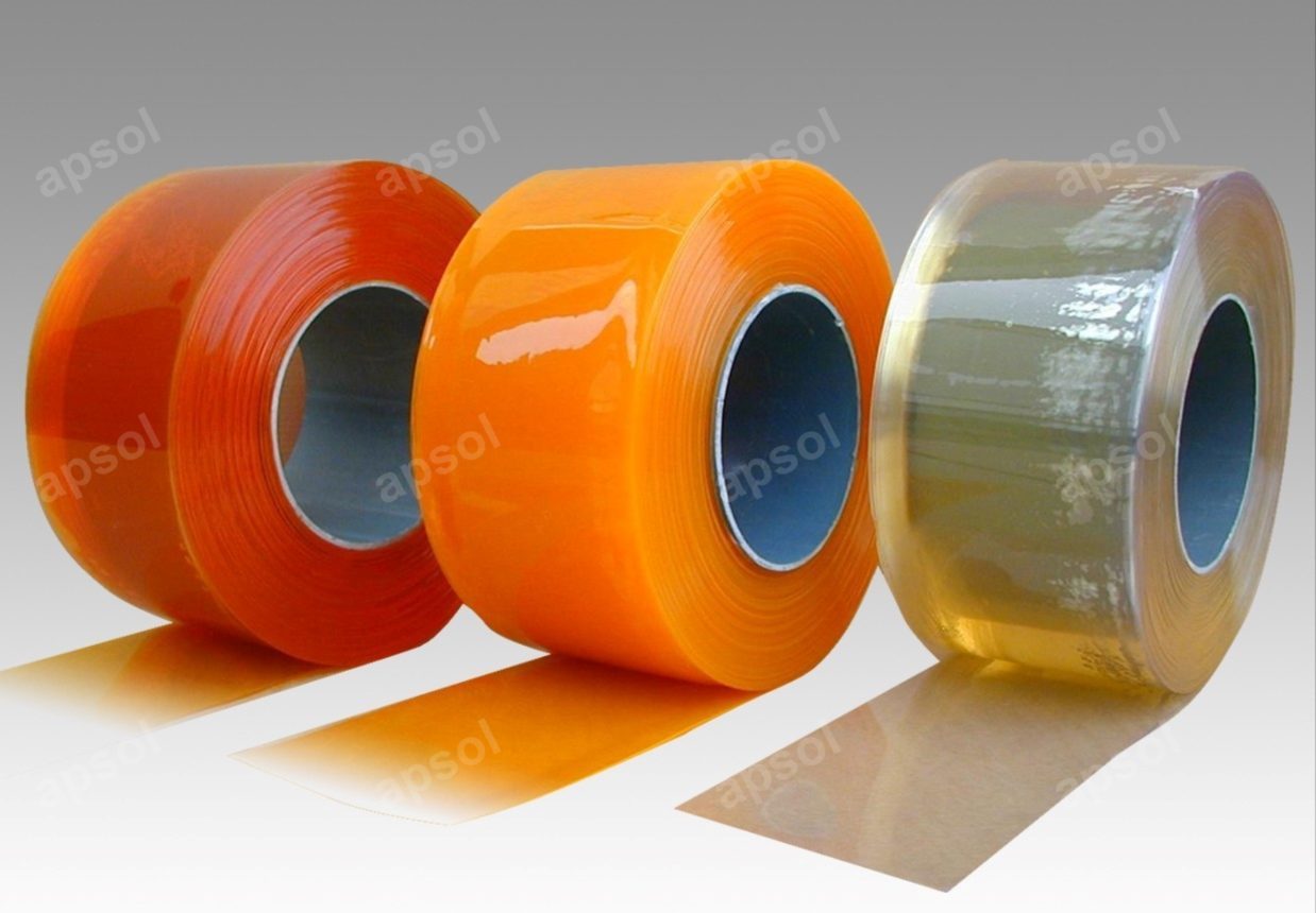 Lamelle PVC transparente 300 x 2 mm en rouleau pour porte souple