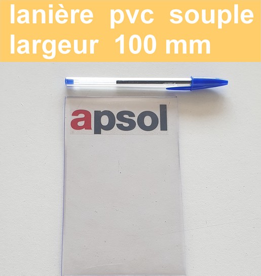 lanière pvc transparent largeur 100 mm